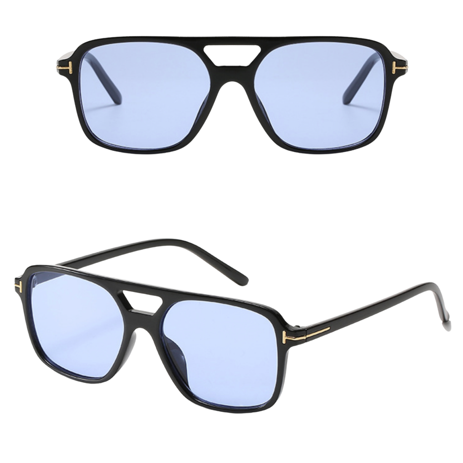 Tessa Blue Aviator Sunglasses