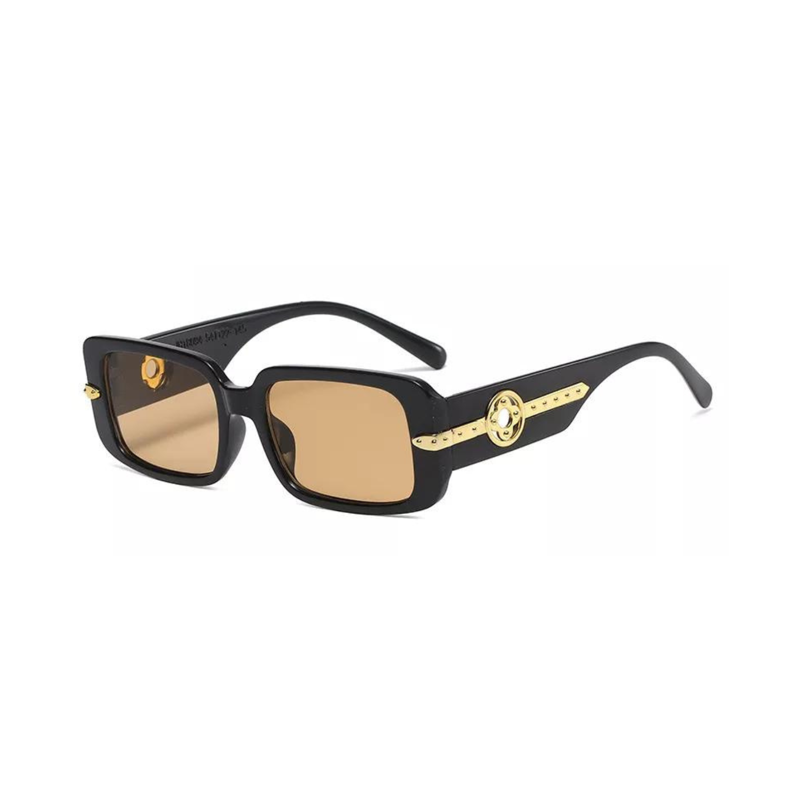 Kate Square Rectangle Sunglasses + Black / Tea