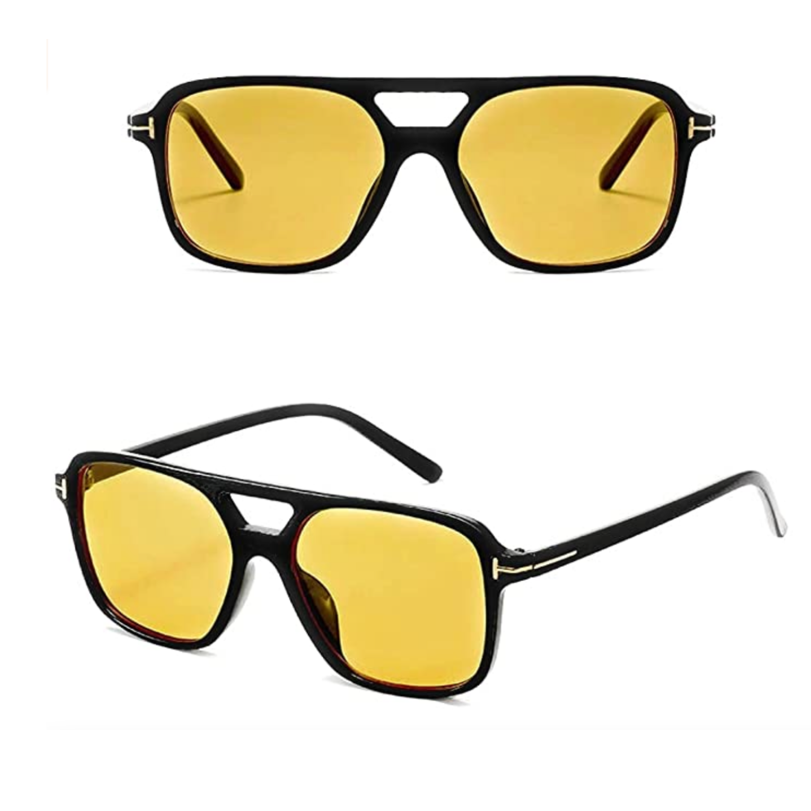 Tessa Orange / Yellow Aviator Sunglasses
