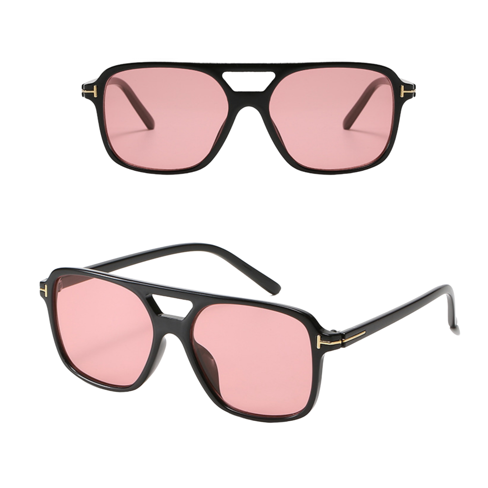 Tessa Rose Pink Aviator Sunglasses